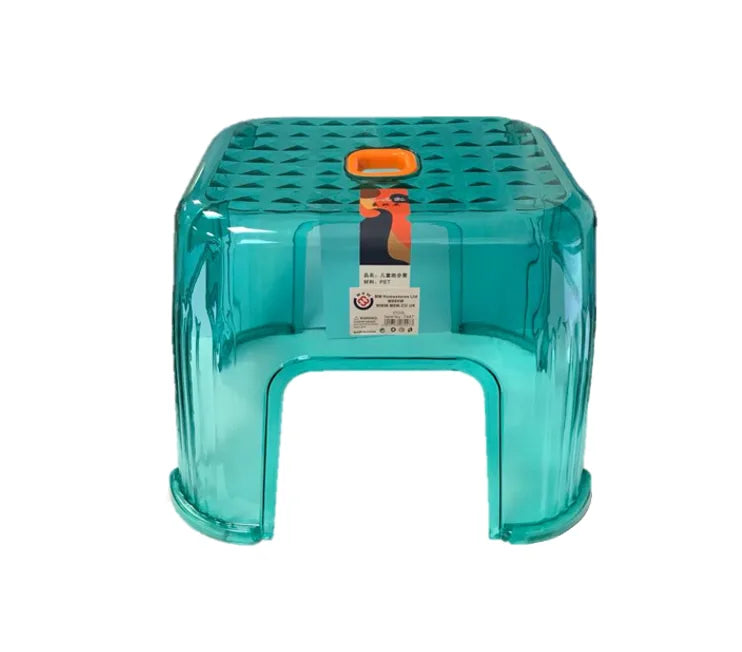 Small Transparent Plastic Bathroom Shower Stool Rectangle Assorted Colours
