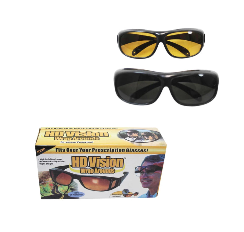 Hd Vision 100% Uv Protection Frames 2 Pack Light Weight Safety Glasses