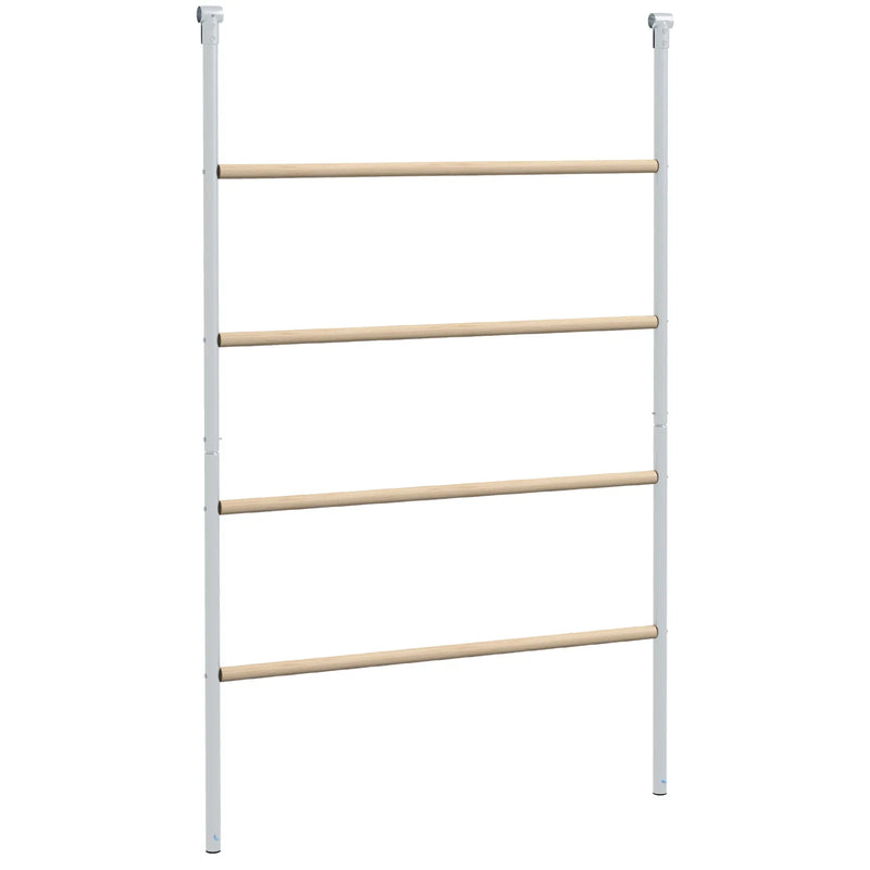 PawHut Chicken Perch for Coop, Wooden and Galvanised Steel Roosting Bar Jungle Gym, Chicken Roosting Ladder for Backyard Farm