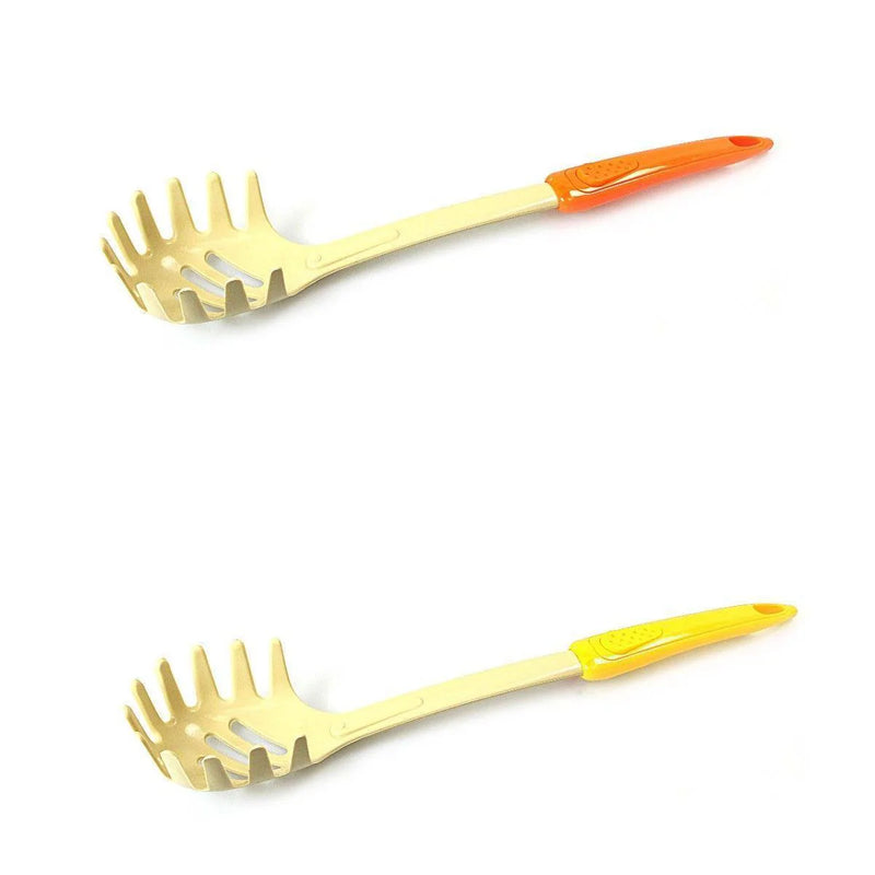 Plastic Pasta Spaghetti Noodle Strainer Server Spoon Assorted Colours