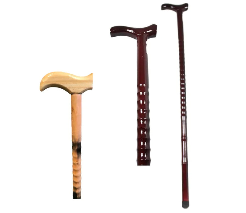 Wooden Walking Cane Stick Light Wooden Brown