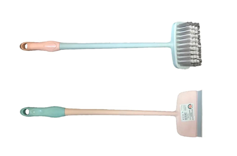Double Sided Cleaning Brush And Squeegee Blade Assorted Colours