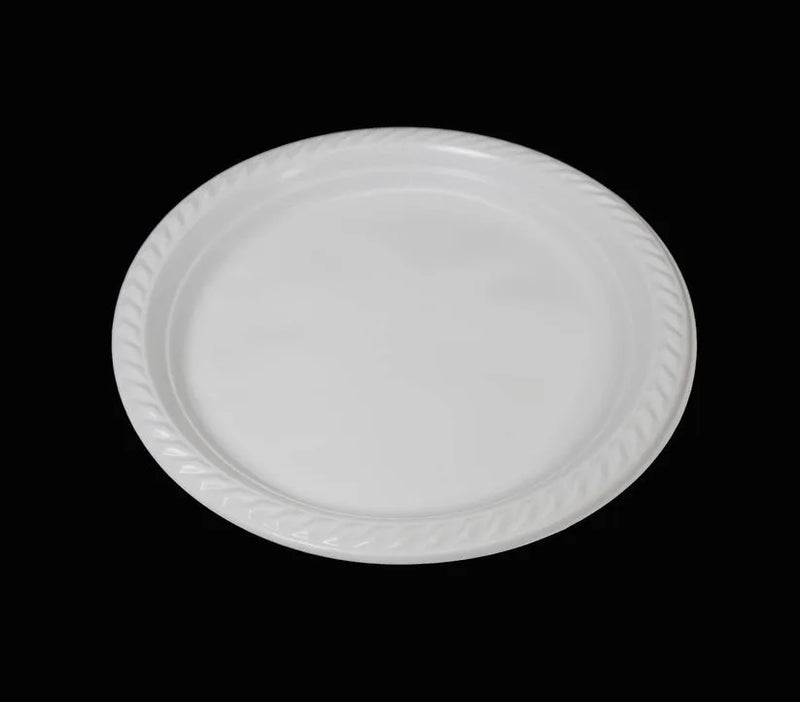 Disposable White Plastic Plate Pack Of 10