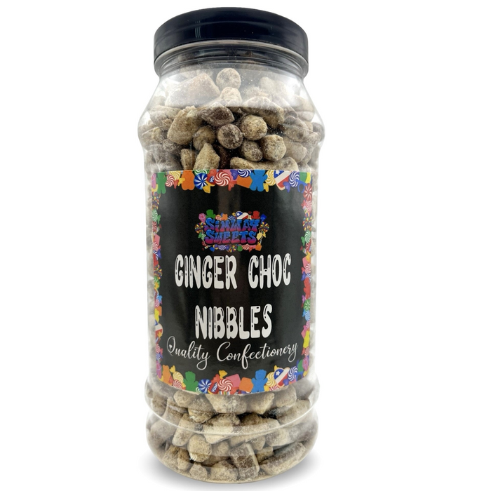Gingerbread Choc Nibbles Retro Sweets Gift Jar - 590g