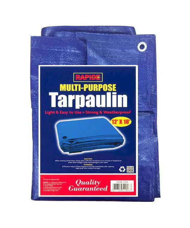 Blue Multipurpose Use Tarpaulin Light Easy And Strong Waterproof Tarpaulin 12' x 18'