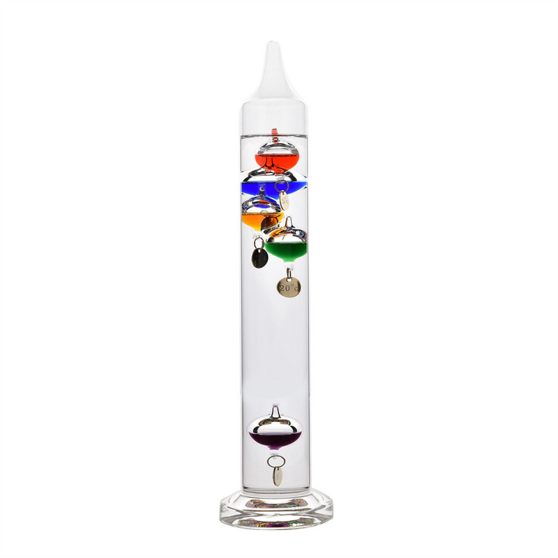 Galileo Thermometer - 33cm multi col 5 bulb
