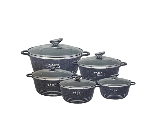 Yara Diecast Pan Set Of 5 Grey