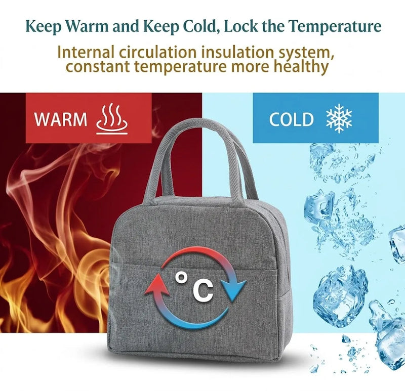 Insulated Lunch Travel Cooler Bag Aluminium Foil Lining Assorted Colours