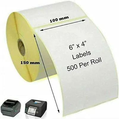 Thermal Labels Inches, 500 Labels Per Roll, Direct Thermal Printer Compatible