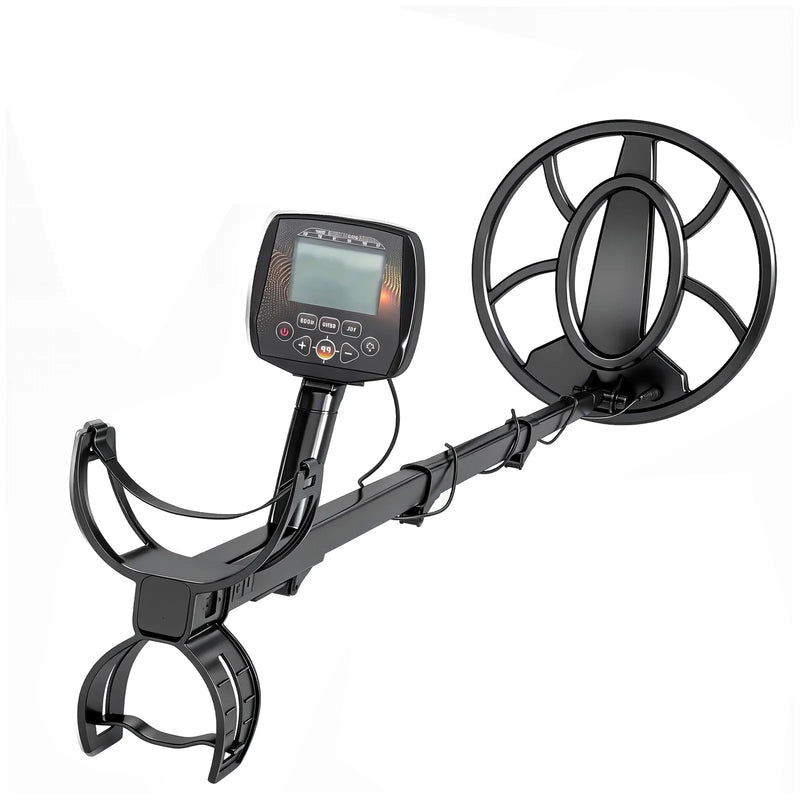 Outsunny Metal Detector for Adults, IP68 Waterproof Search Coil with LCD Display, 5 Modes Gold Detector with Carry Bag, Shovel