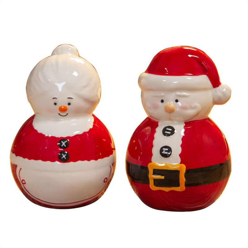 Santa & Mrs Claus Salt & Pepper Shakers 7.5cm