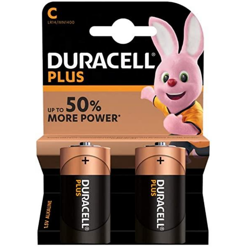 Duracell Plus C Size Alkaline Batteries