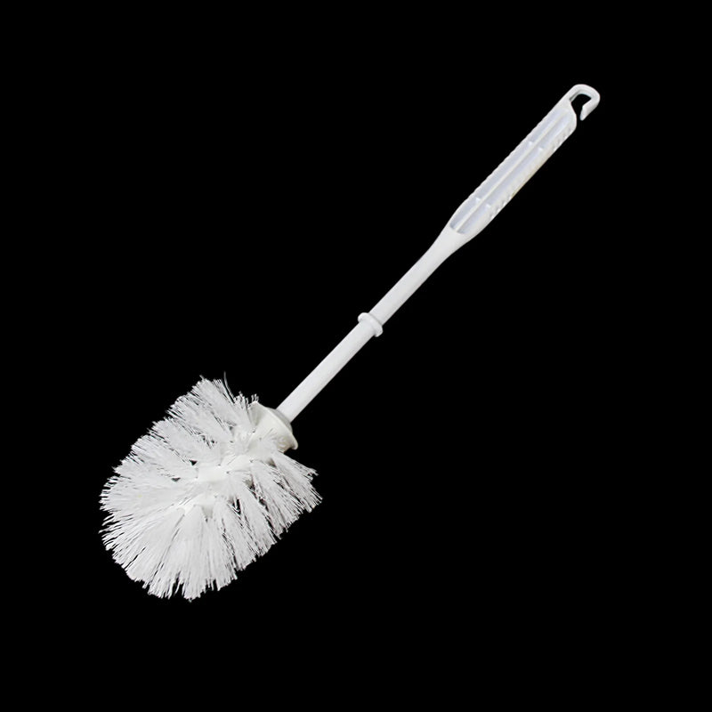 Bathroom White Plastic Toilet Cleaning Brush