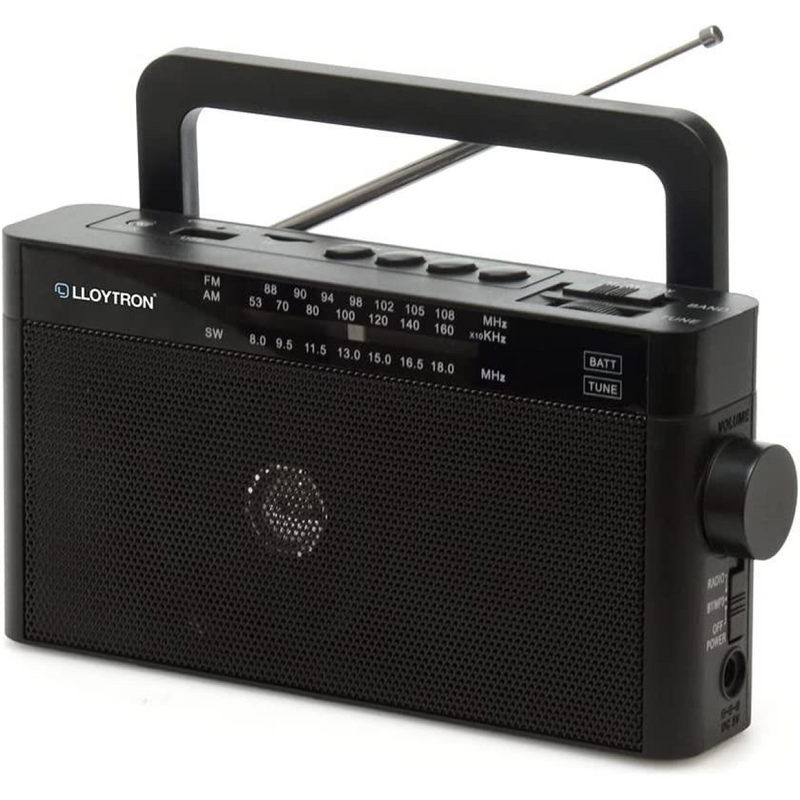 Lloytron Rhapsody Rechargeable Portable AM/FM/SW Radio with BT