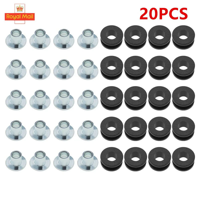 10PCS 6mm Motorcycle Rubber Washers Sleeve Honda Yamaha Suzuki Kawasaki Fairing