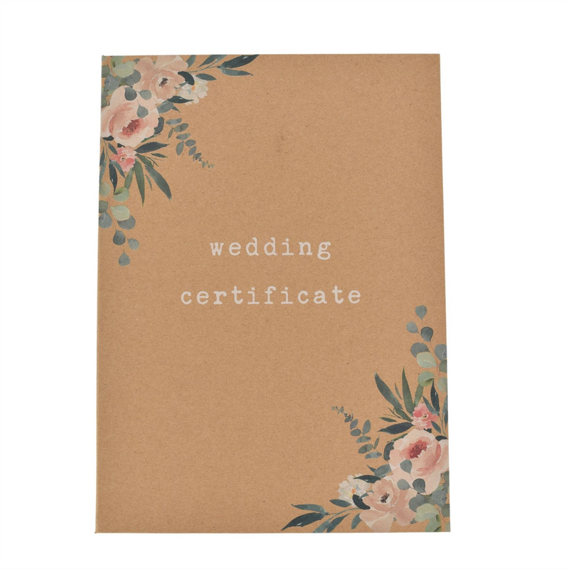 Love Story A4 Certificate Holder "Wedding Certificate"