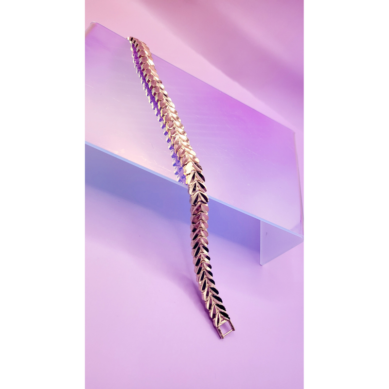 Zigzag Shiny Gold Link Bracelet