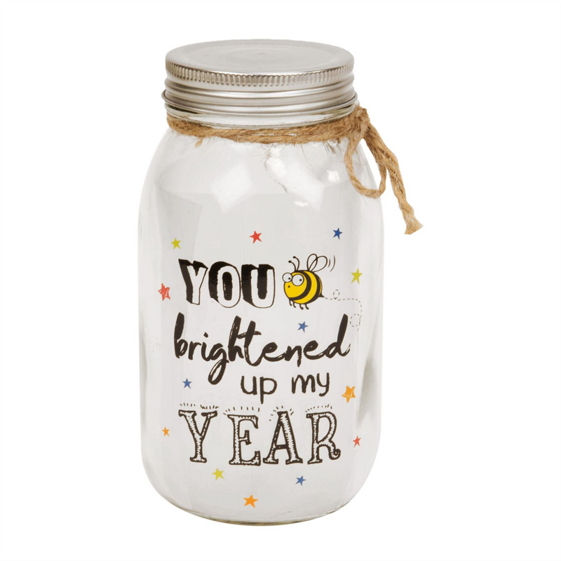 You Brightened Up My Year Light Up Jar