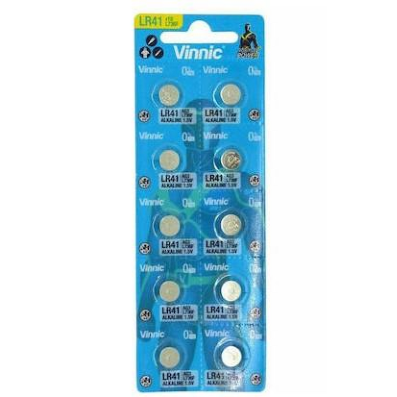Vinnic L736 AG3 LR41 Watch Battery Card of 10