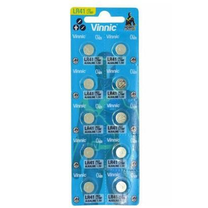 Vinnic L736 AG3 LR41 Watch Battery Card of 10