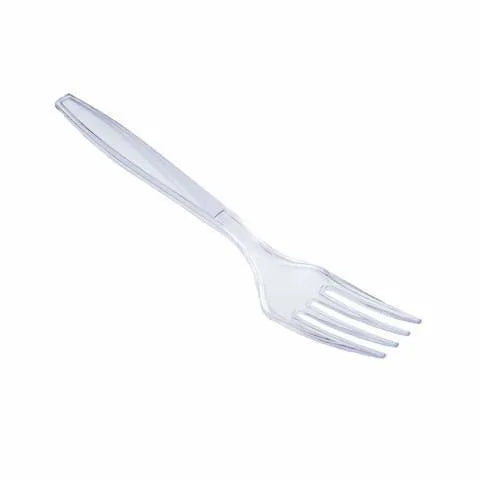Plastic Clear Disposable Party Bbq Forks 40 Pack