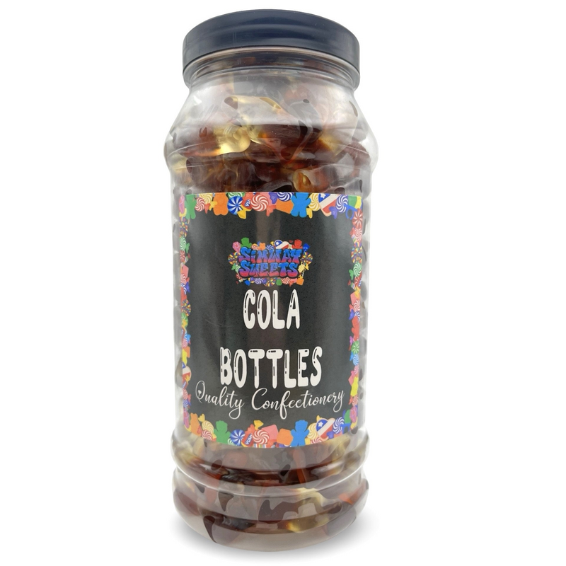 Cola Bottles Retro Sweets Cola Flavoured Gummy Sweets Gift Jar - 870g