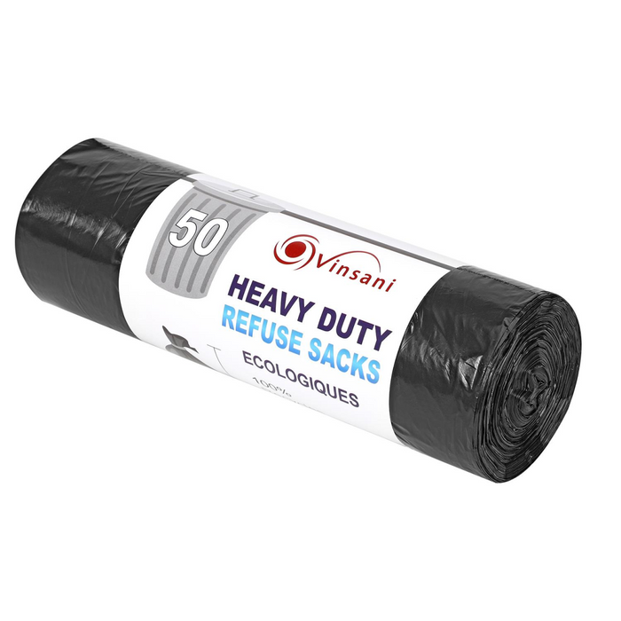 VINSANI 50pcs 100L HEAVY DUTY BIN BAGS 1010422