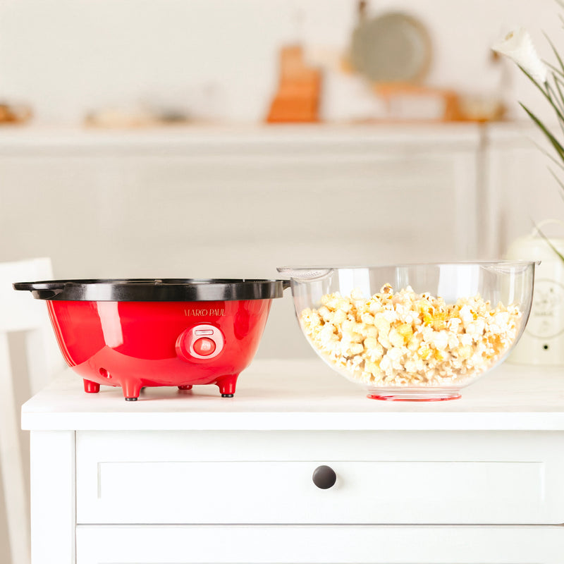 5L Non-Stick Popcorn Machine with Integrated Serving Bowl