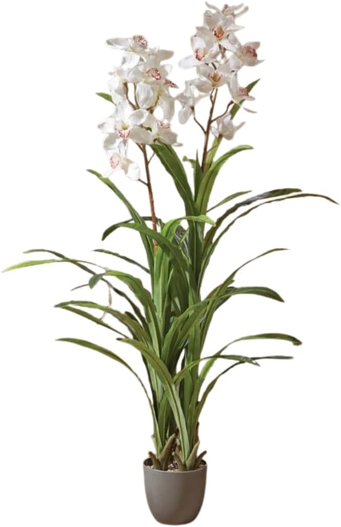 Large Artificial Orchid Plant 170cm White Indoor Floor Décor
