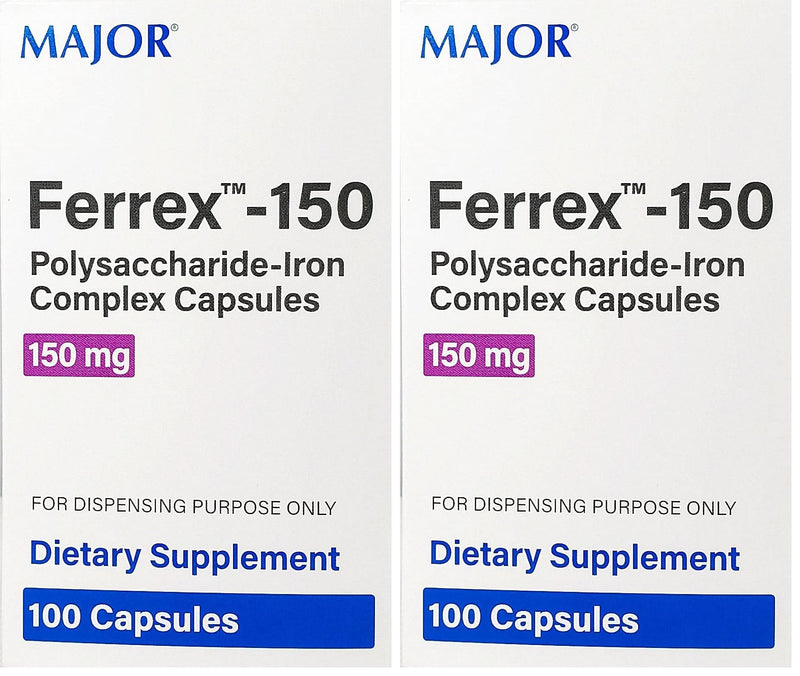 Ferrex-150 Polysaccharide-Iron Complex Capsules – Pack of 2 | Major Pharm