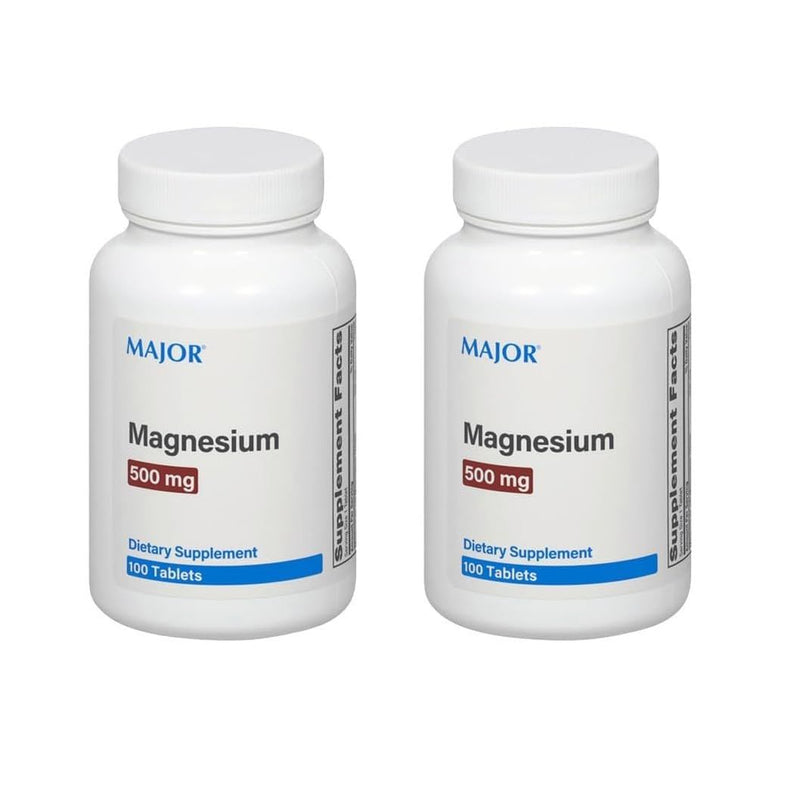 Major Magnesium 500mg – Magnesium Oxide Tablets | Dietary Supplement (2 Pack)
