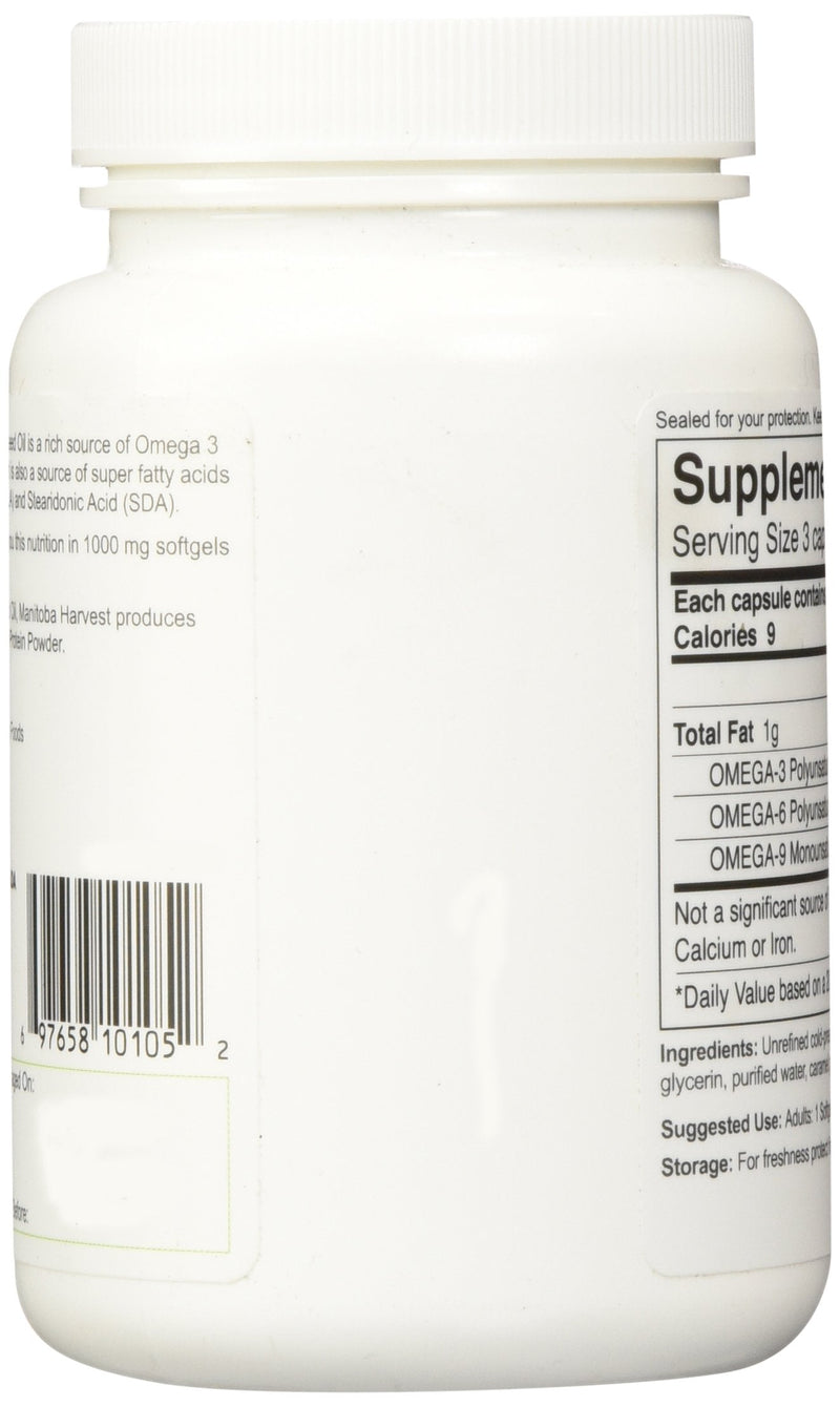 Manitoba Harvest Hemp Oil Soft Gels - 60 Softgels (Pack of 3)