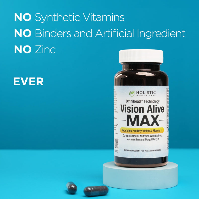 Holistic Health Labs Vision Alive Max – Eye Health Supplement with Lutemax 2020, 8 Natural Ingredients (30 Count x 2)