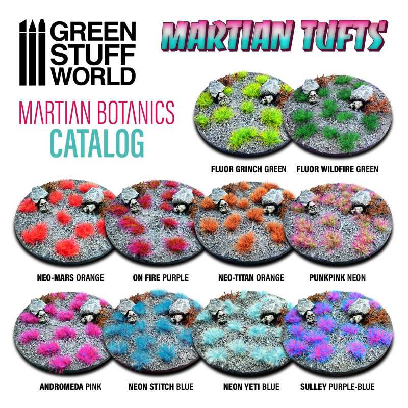 Green Stuff World - Martian Fluor Tufts - NEON STITCH BLUE