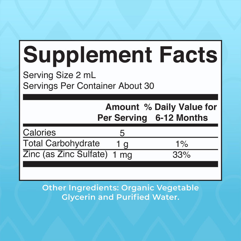 MaryRuth Organics Infant Ionic Zinc Drops – Zinc Sulfate for Immune Support | 6-12 Months | 2 fl oz