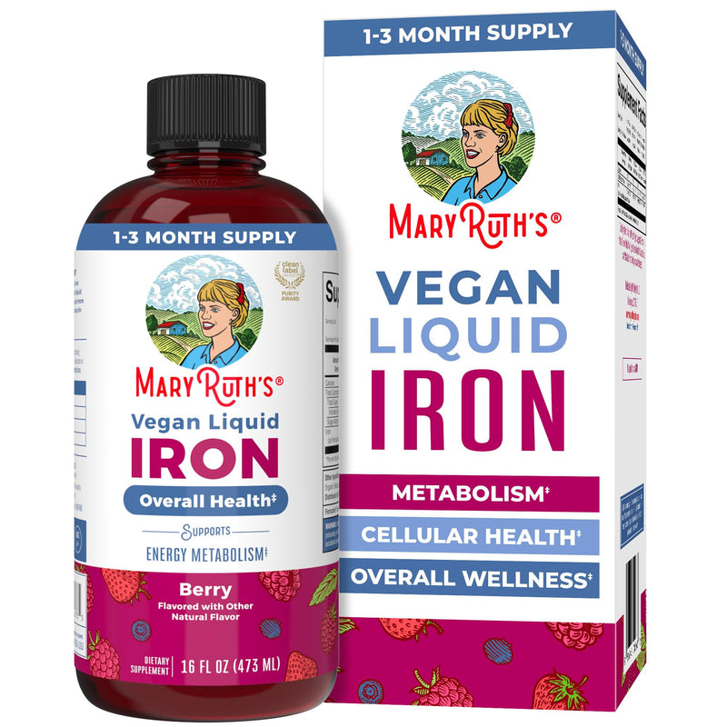 MaryRuth Organics Iron Supplement for Women Men & Kids | Liquid Iron