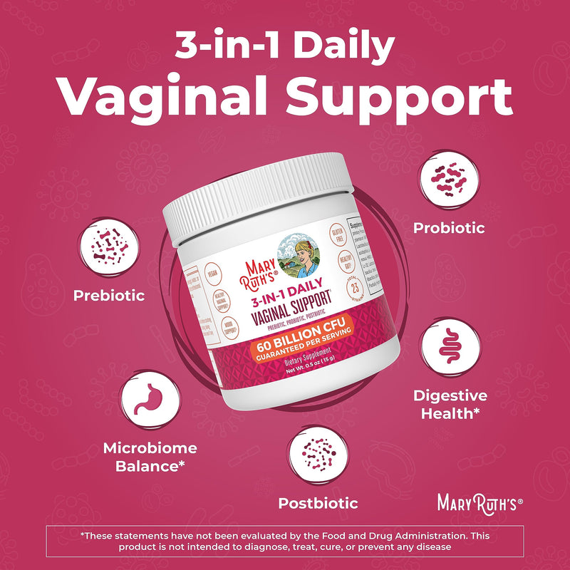 MaryRuth's 3-in-1 Probiotics for Women | Vaginal Health & Gut Microbiome | Vegan