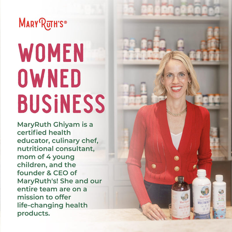 MaryRuths Liquid Multivitamin + Hair Growth | Lustriva Biotin 10000mcg | Thicker Hair & Skin Support | Ages 18+ | 15.22 Fl Oz