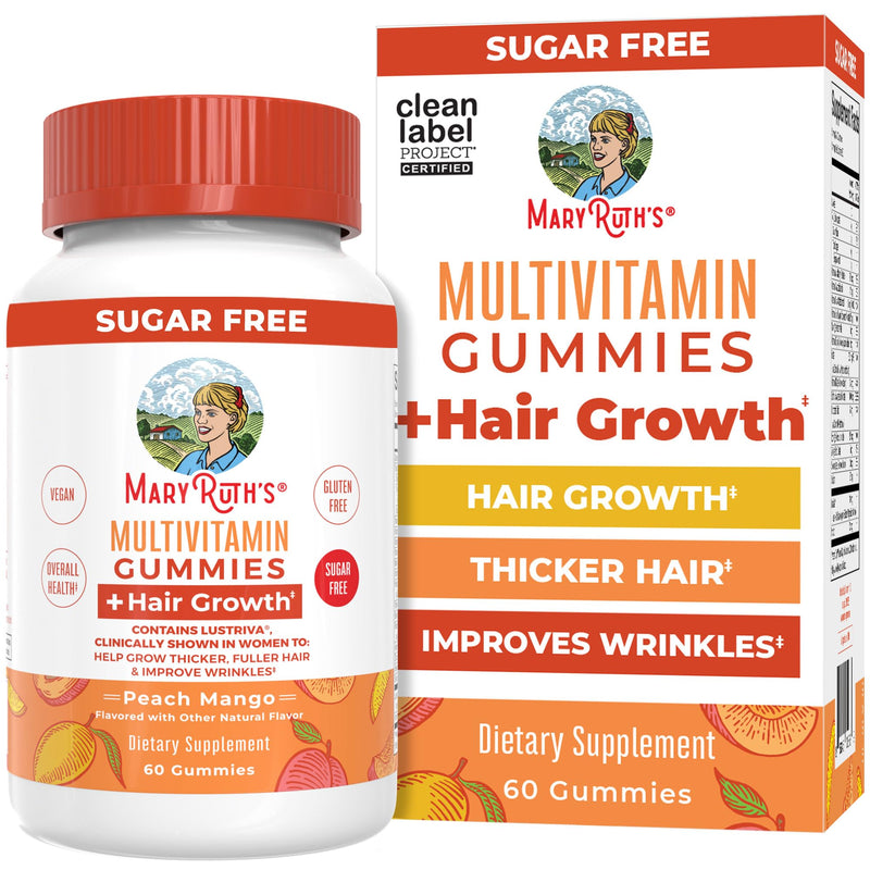 MaryRuth's Hair Growth Gummies with Lustriva | Biotin 10000 mcg | 30 Servings