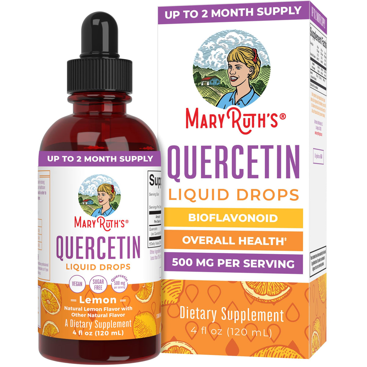 MaryRuth Organics Quercetin Liquid Drops – 500mg, Sugar Free, Vegan ...