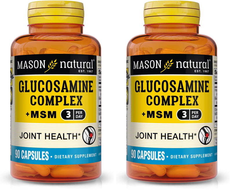 Mason Natural Glucosamine Complex + MSM with Vitamin C (90 Caps x 2)