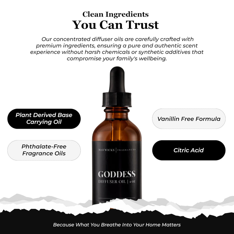Mavwicks Diffuser Oil (Goddess) – 2oz Premium Essential Oil Blend for Aromatherapy Diffusers | Luxury Home Fragrance
