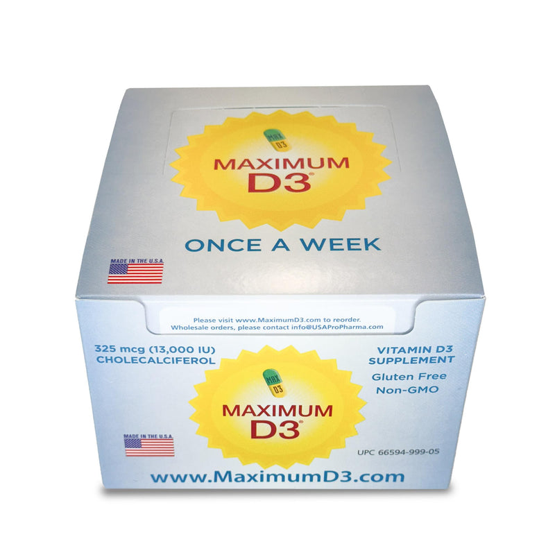 Maximum D3 13,000 IU Box – 60 Capsules (60-Week Supply) | Vitamin D3