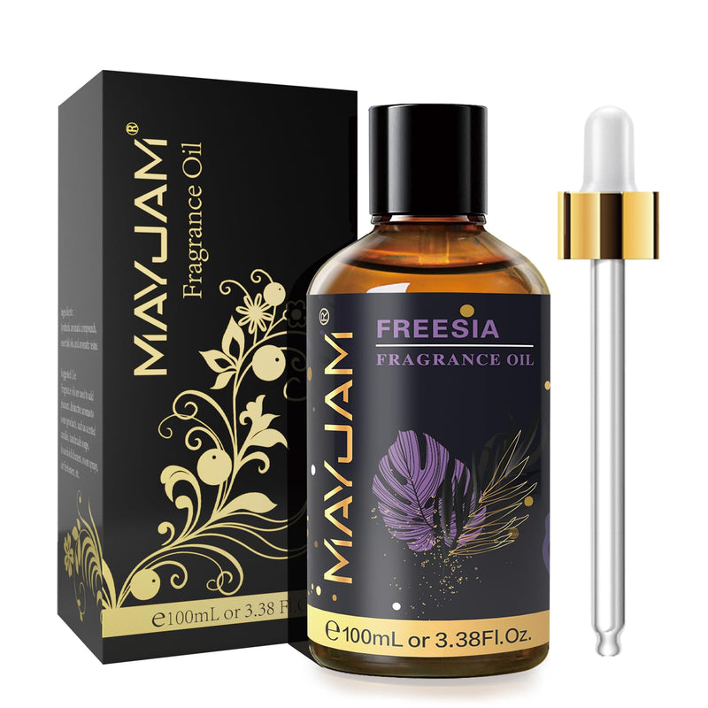 MAYJAM Freesia Fragrance Oil 100ml – Glass Dropper for Diffusers, Soap & Candle Making