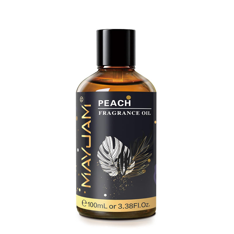MAYJAM Peach Fragrance Oil 100ml with Glass Dropper - Diffuser & DIY Use