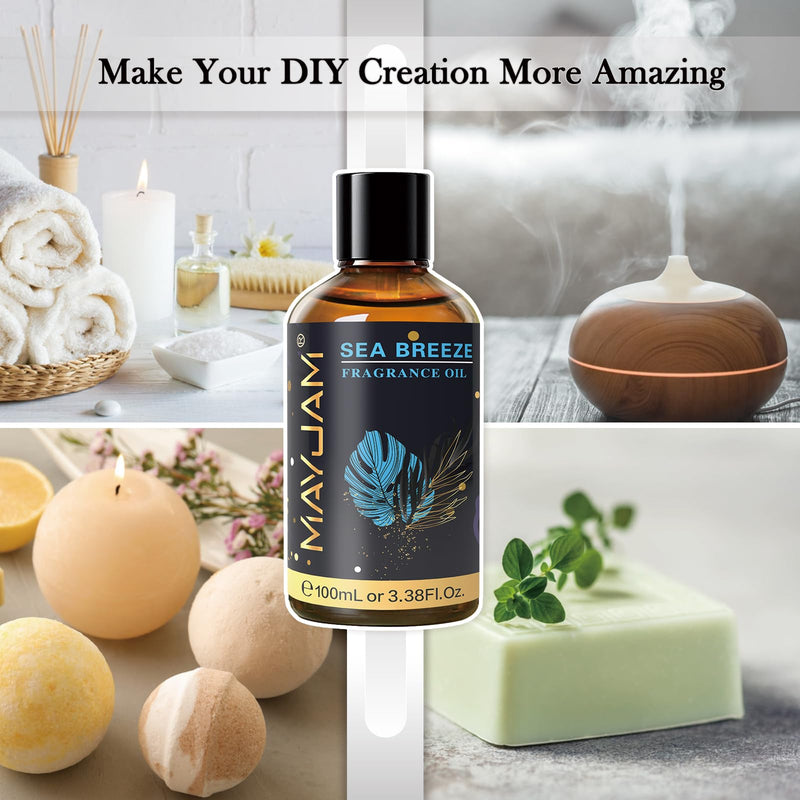 MAYJAM Sea Breeze Fragrance Oil 100ML with Glass Dropper – Diffuser & DIY
