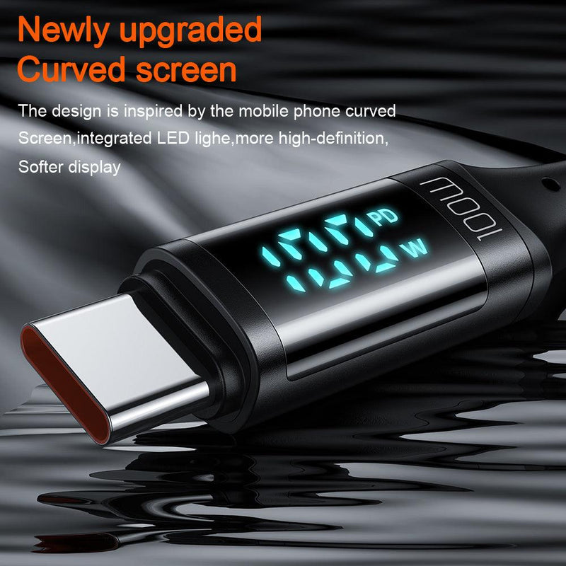 Mcdodo LED Digital Display 100W USB-C to USB-C Fast Charger Cable PD 5A Charging