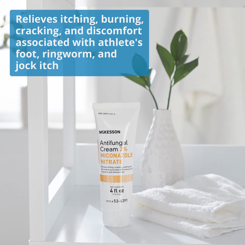 McKesson Antifungal Cream 2% Miconazole Nitrate – 4 oz Tube
