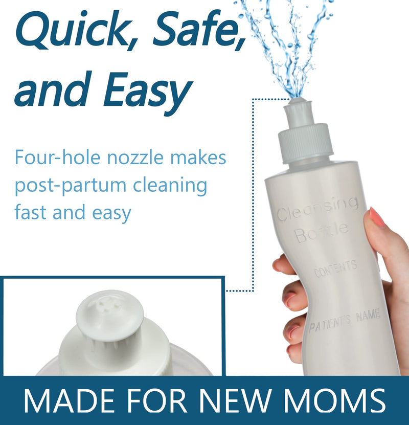 Medical Sales Supply Perineal Lavette Irrigation Bottle – Postpartum Care, 8oz (Pack of 3), Portable Bidet for Women