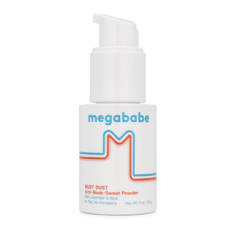 Megababe Bust Dust - Talc-Free Sweat-Absorbing Body Powder with Pump